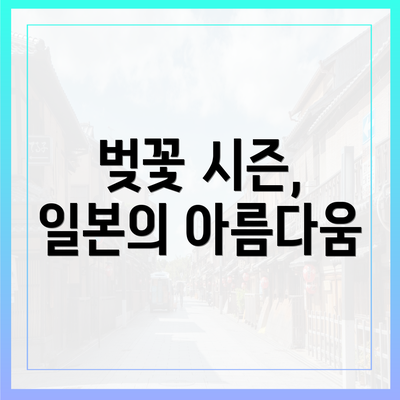 벚꽃 시즌, 일본의 아름다움
