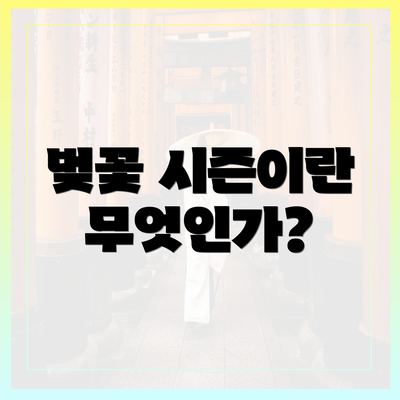 벚꽃 시즌이란 무엇인가?