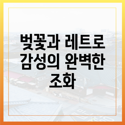 벚꽃과 레트로 감성의 완벽한 조화