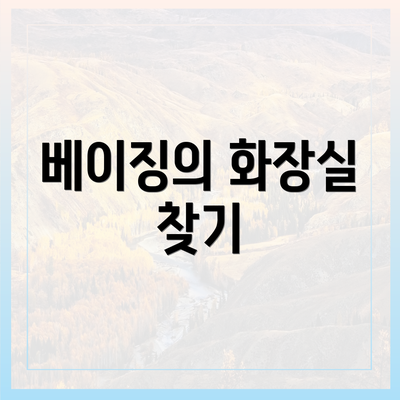 베이징의 화장실 찾기