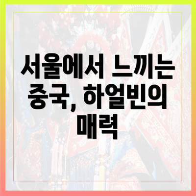 서울에서 느끼는 중국, 하얼빈의 매력