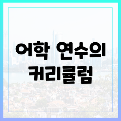 어학 연수의 커리큘럼