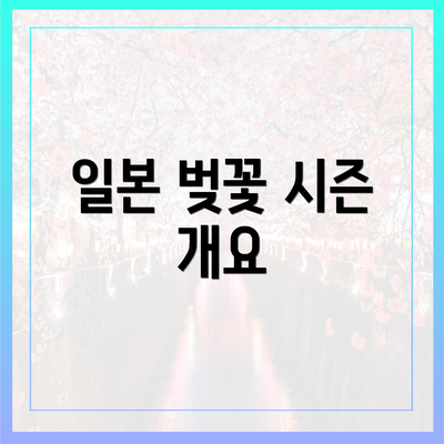 일본 벚꽃 시즌 개요