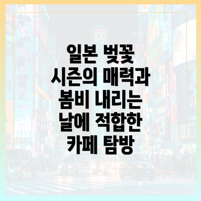 일본 벚꽃 시즌의 매력과 봄비 내리는 날에 적합한 카페 탐방