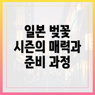 일본 벚꽃 시즌의 매력과 준비 과정