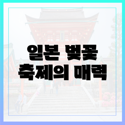 일본 벚꽃 축제의 매력