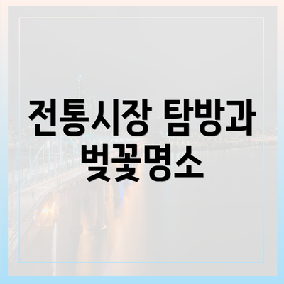 전통시장 탐방과 벚꽃명소