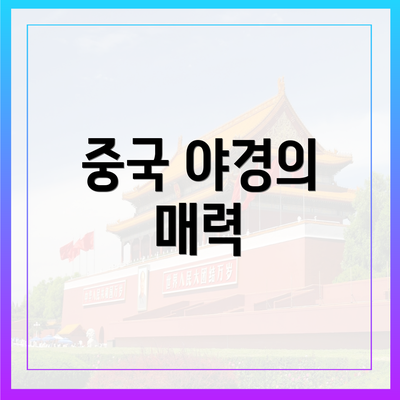 중국 야경의 매력