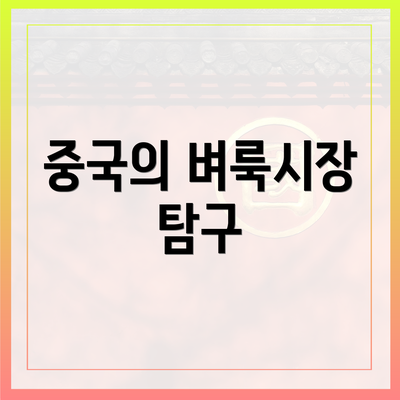 중국의 벼룩시장 탐구