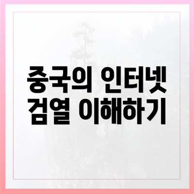 중국의 인터넷 검열 이해하기