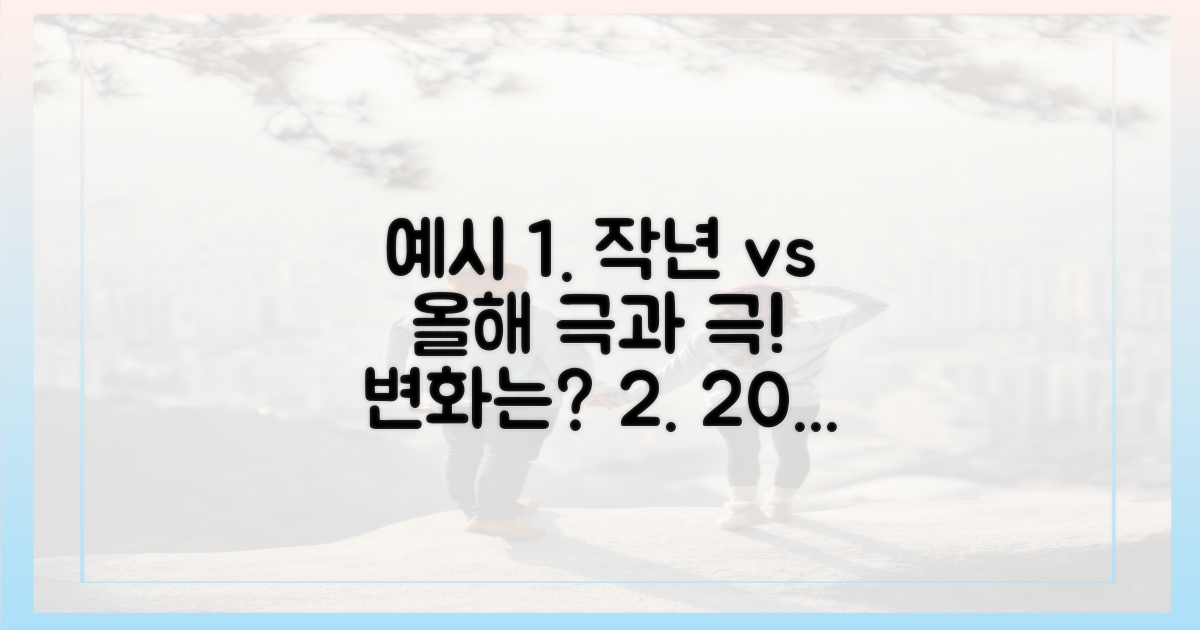 올해와 작년의 차이