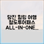 힐링 당진" 완벽 여행: 철도·투어패스·시티투어버스 한 방에!