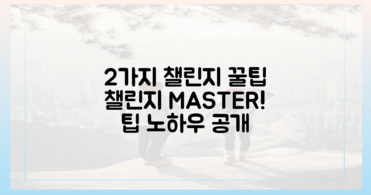 2가지 챌린지 참가 팁