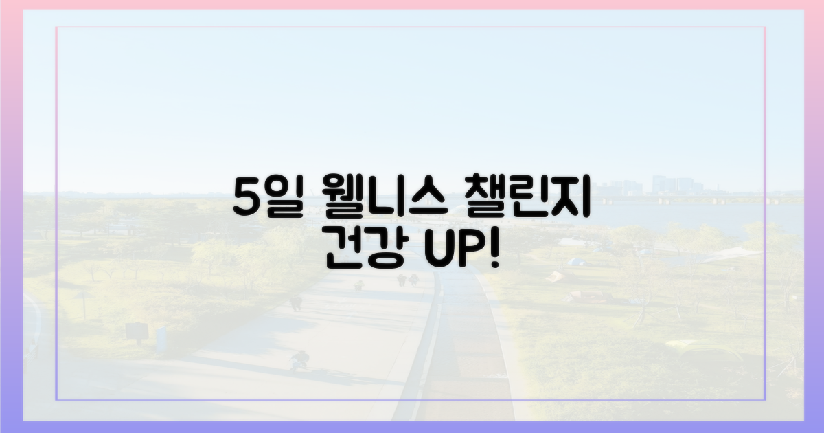 5일 완성 웰니스 플랜