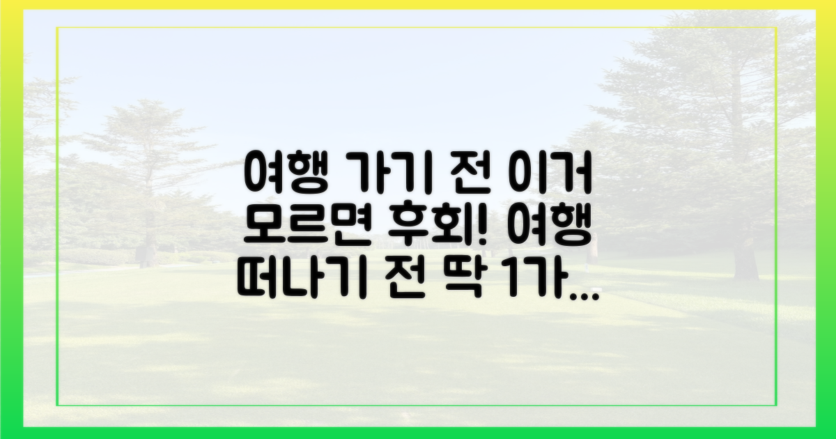 당신을 위한 여행, 먼저 확인하세요