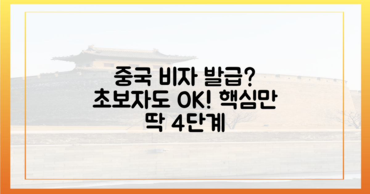 초보자도 OK! 중국 비자 발급 4단계