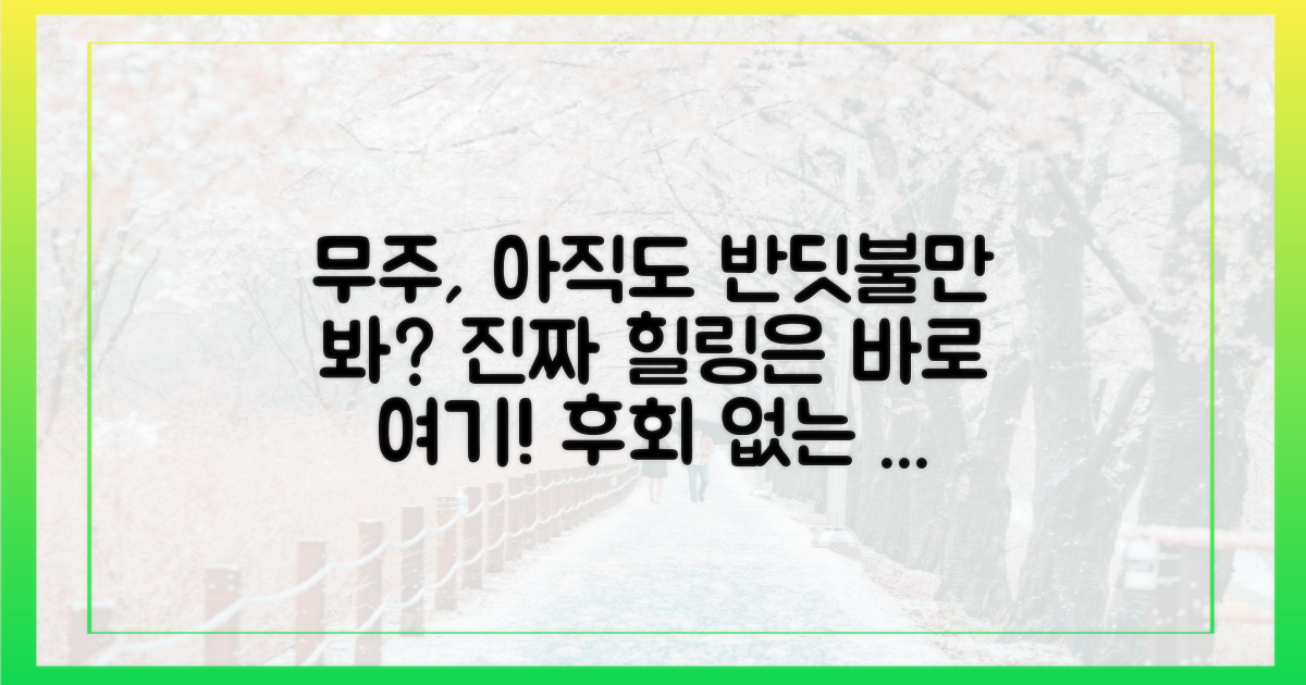 반딧불 외 즐길 거리, 무주 힐링 코스 추천