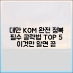 자전거 천국 대만, 10월 KOM 챌린지 공략법 5가지