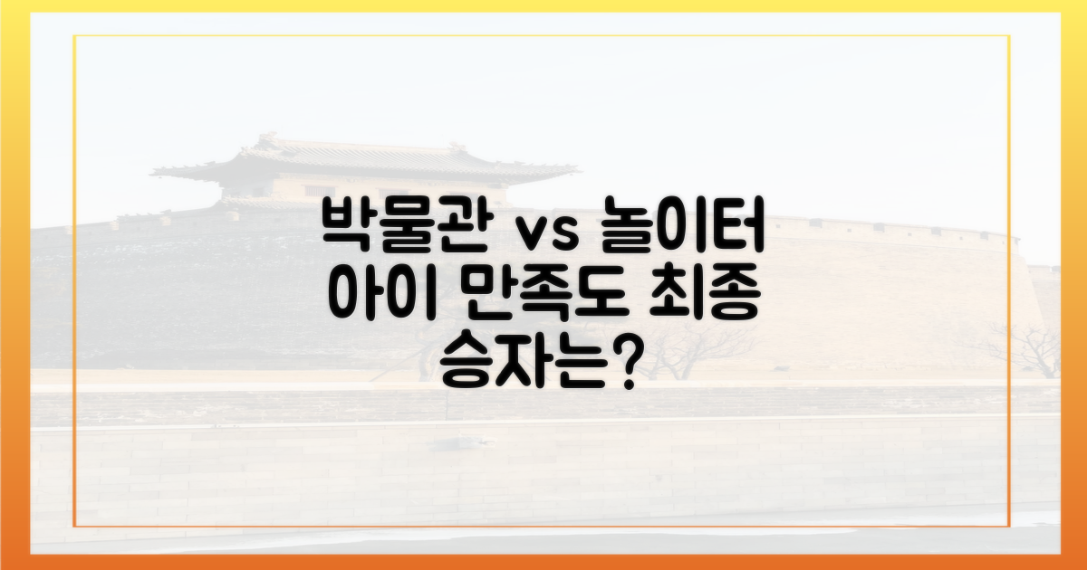 박물관 vs 놀이터, 아이 만족도 높이는 선택