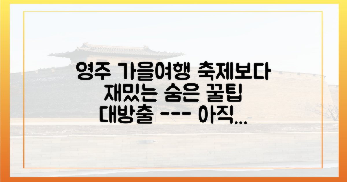 영주의 가을, 축제 너머 즐길거리