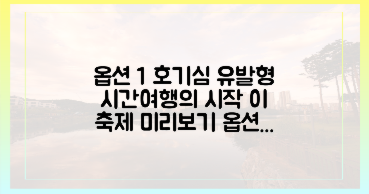 시간여행의 시작, 축제 미리보기