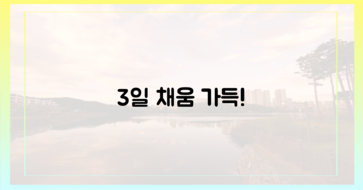 당신의 3일을 채워보세요.