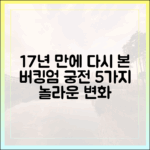 17년 만에 다시 본 버킹엄 궁전: 5가지 놀라운 변화