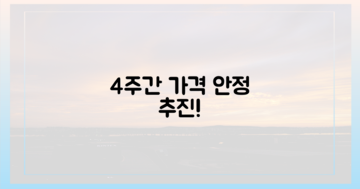 4주간 가격 안정 추진