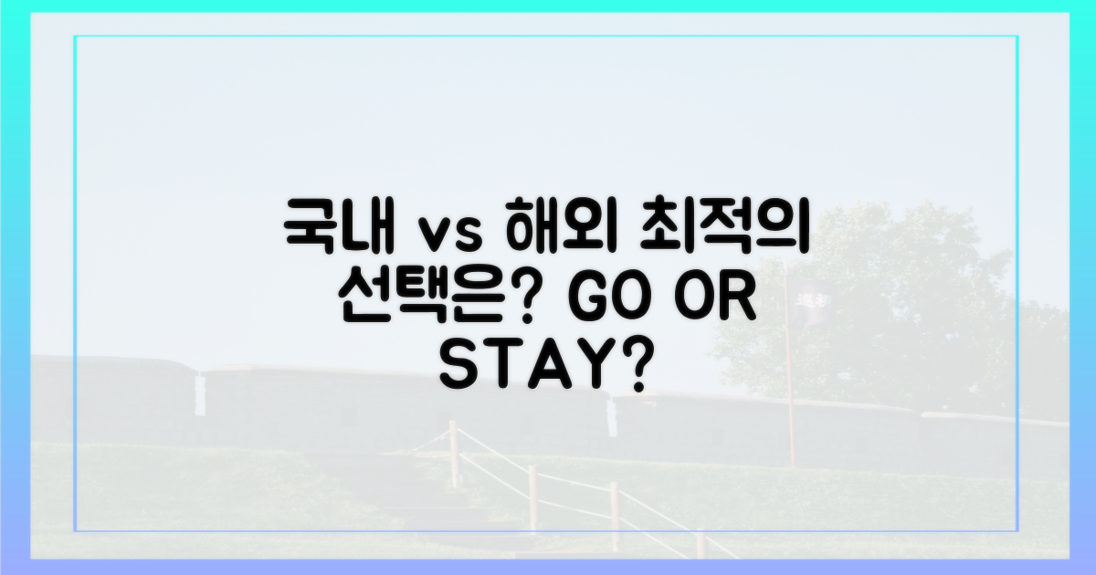 국내 vs 해외: 최적의 선택
