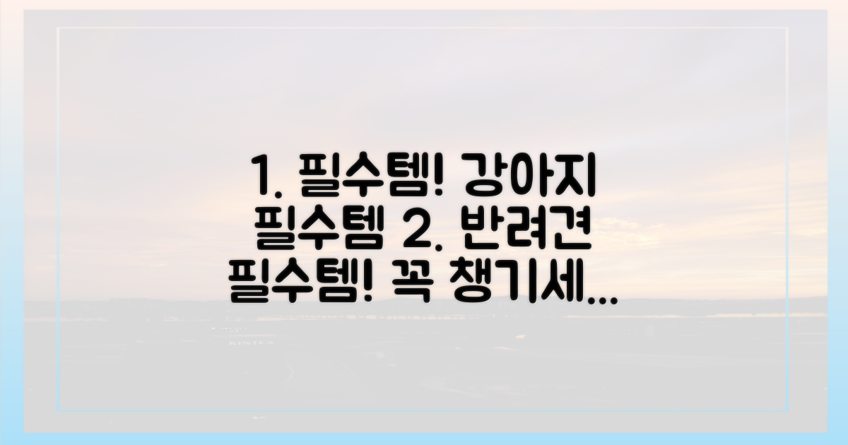 꼭 챙겨야 할 반려견 필수품!