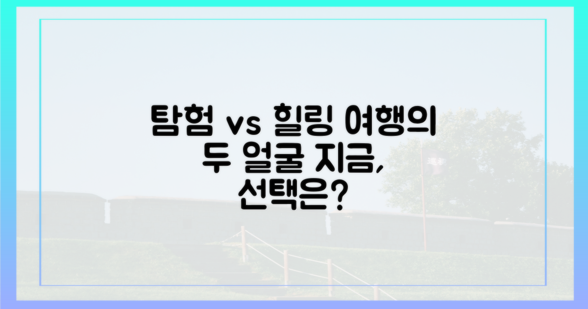 명소 탐험 vs 휴식 만끽