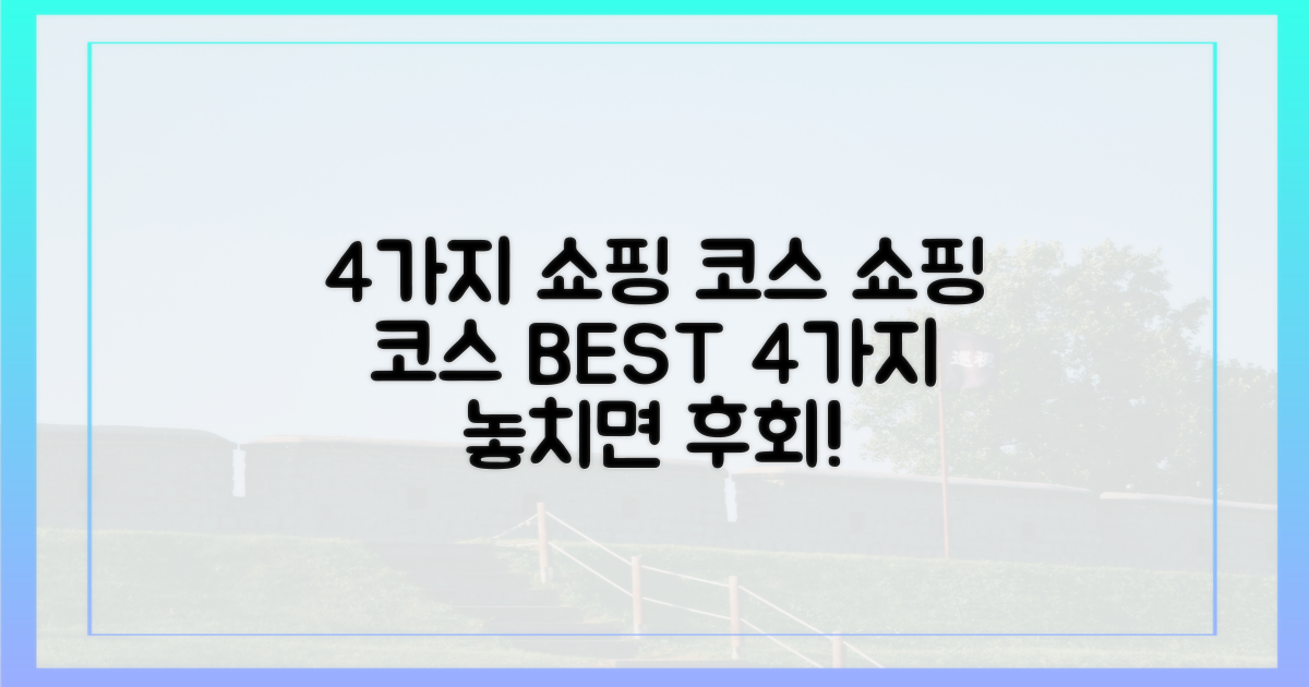 4가지 쇼핑 코스