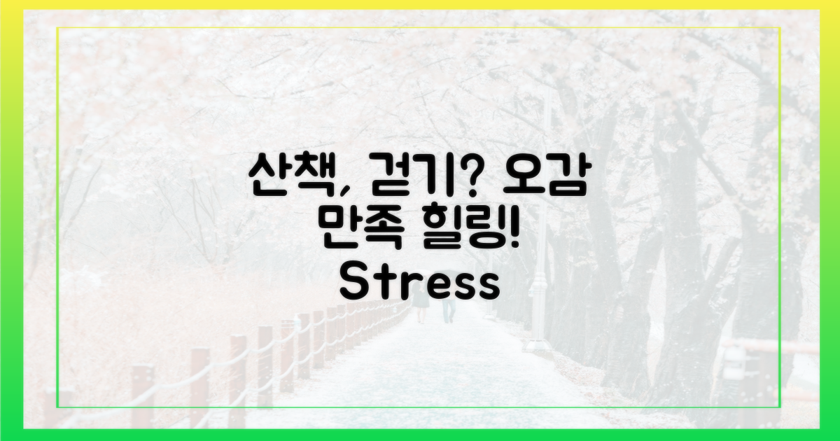 산책로, 걷기 vs 오감 만족