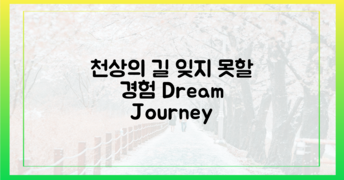 천상의 길, 잊지 못할 경험