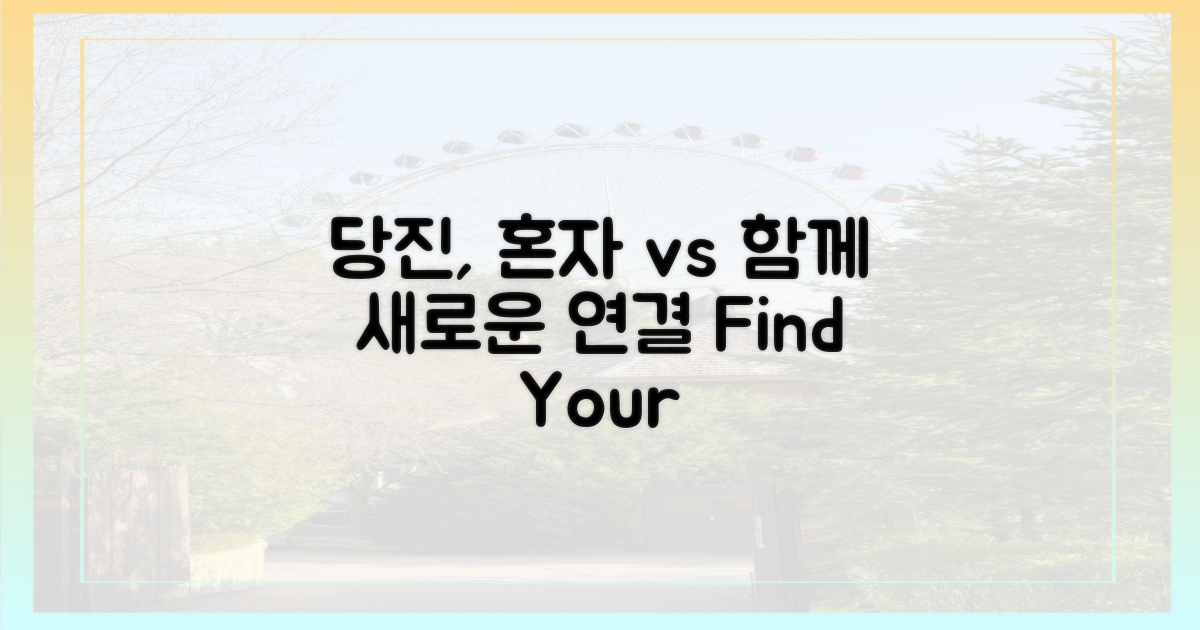 혼자 vs 함께, 당진의 새로운 연결