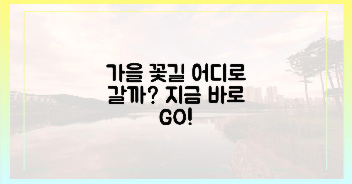 가을 꽃길, 어디로 떠날까요?