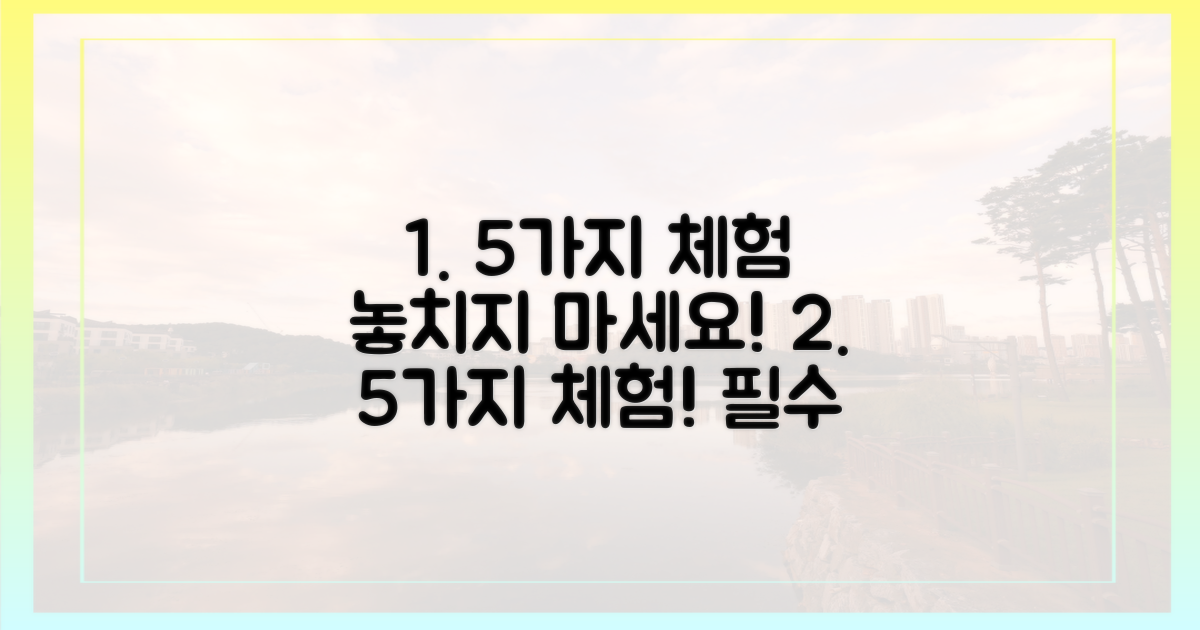 5가지 체험 코스