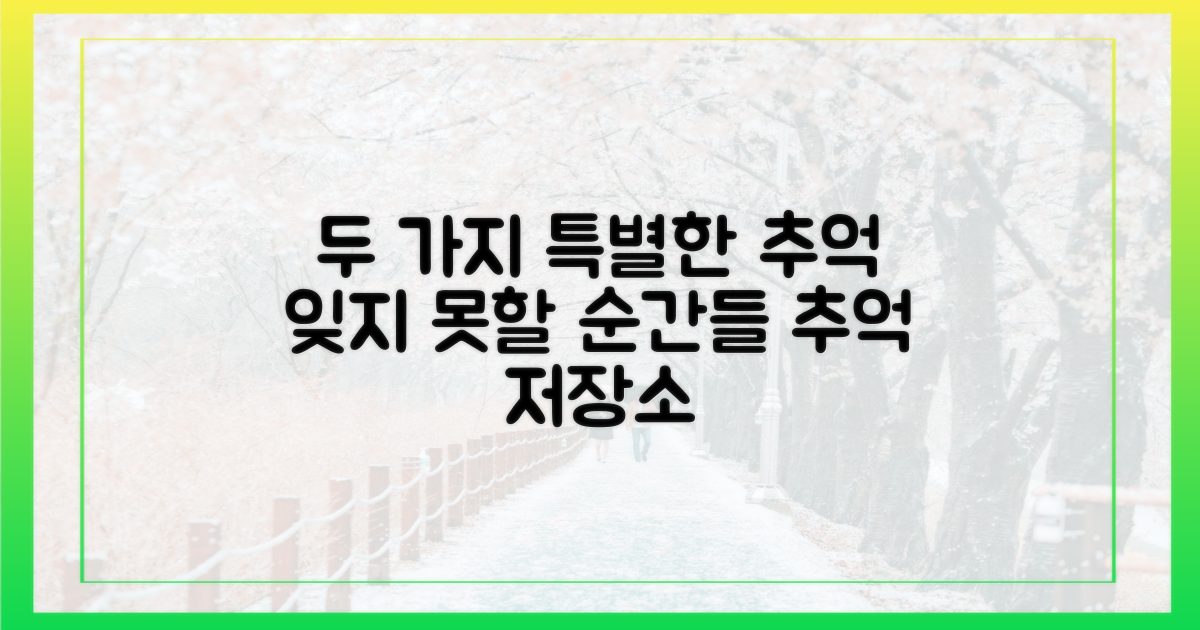 2가지 특별한 추억