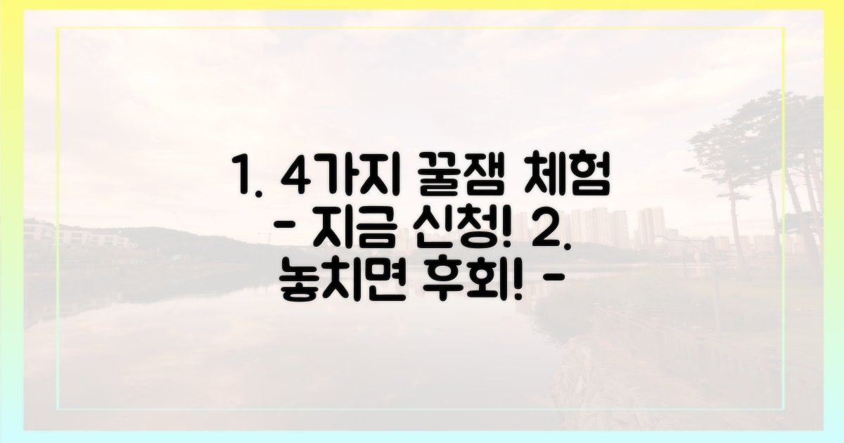 4가지 체험 프로그램 소개