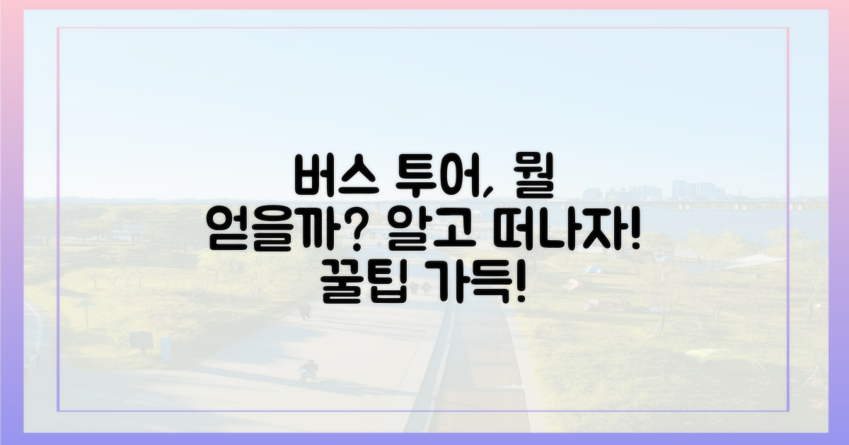버스 투어로 무엇을 얻을까?