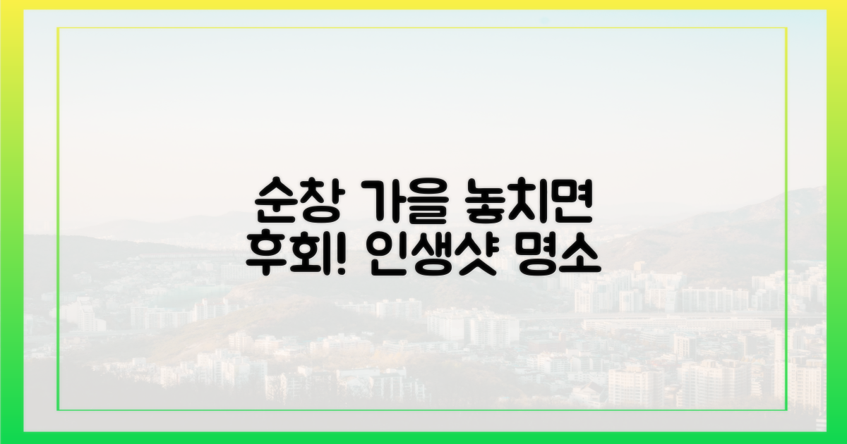 순창 가을, 놓치지 마세요!