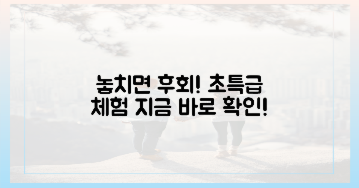 놓치면 후회할 체험