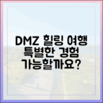 강원 DMZ 힐링 여행, 특별한 경험 얻을 수 있을까요?