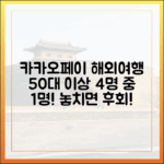 카카오페이 해외여행 카드: 4명 중 1명은 50대 이상!