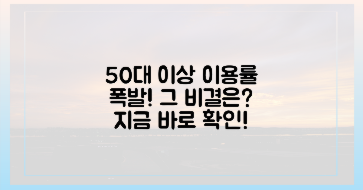 놀라운 50대 이상 이용률, 그 이유는?