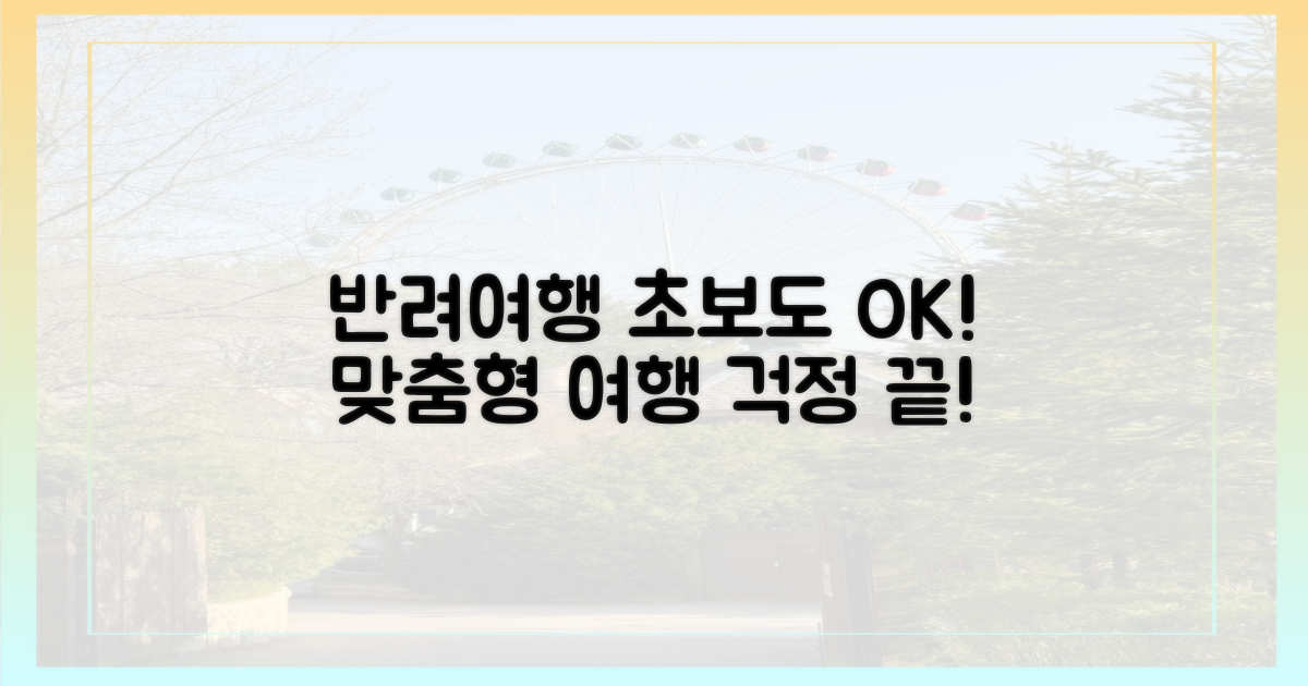 초보 반려인도 안심! 맞춤형 여행