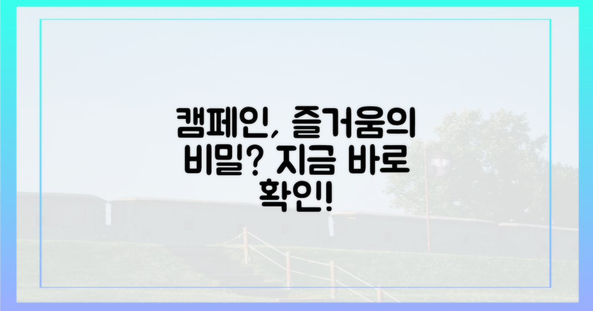 캠페인이 주는 즐거움은 무엇일까?