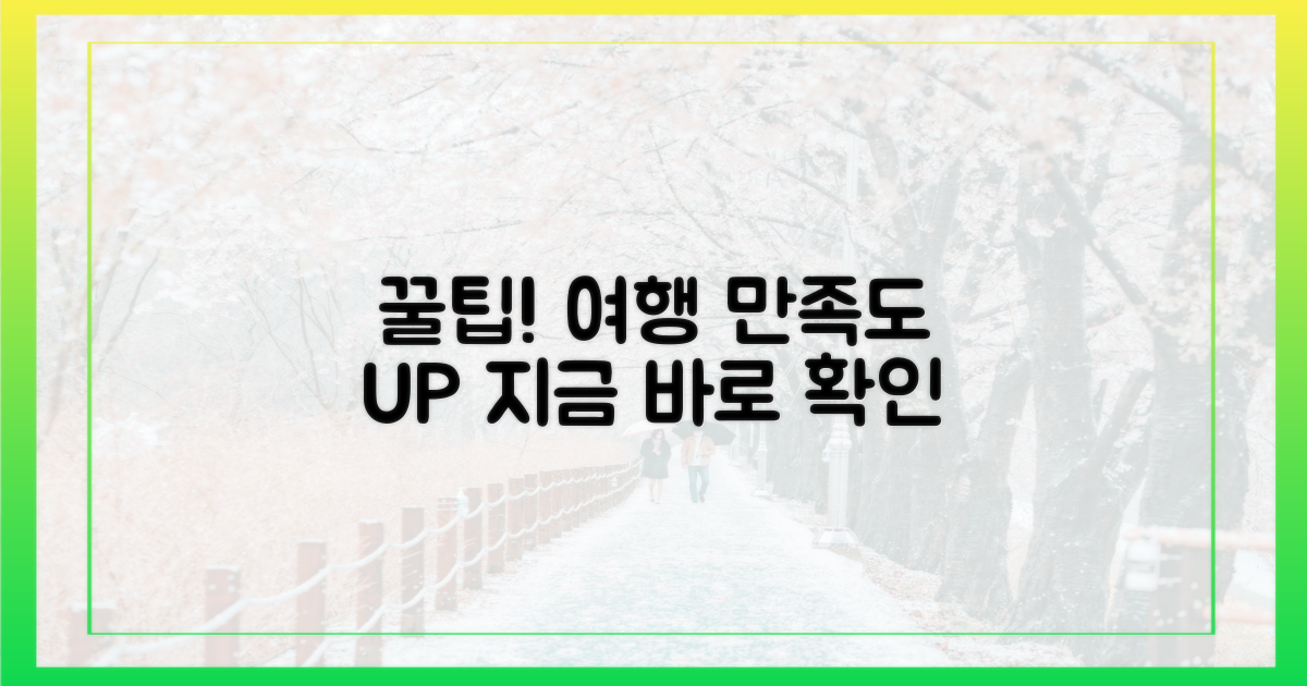 여행 만족도 높이는 방법?