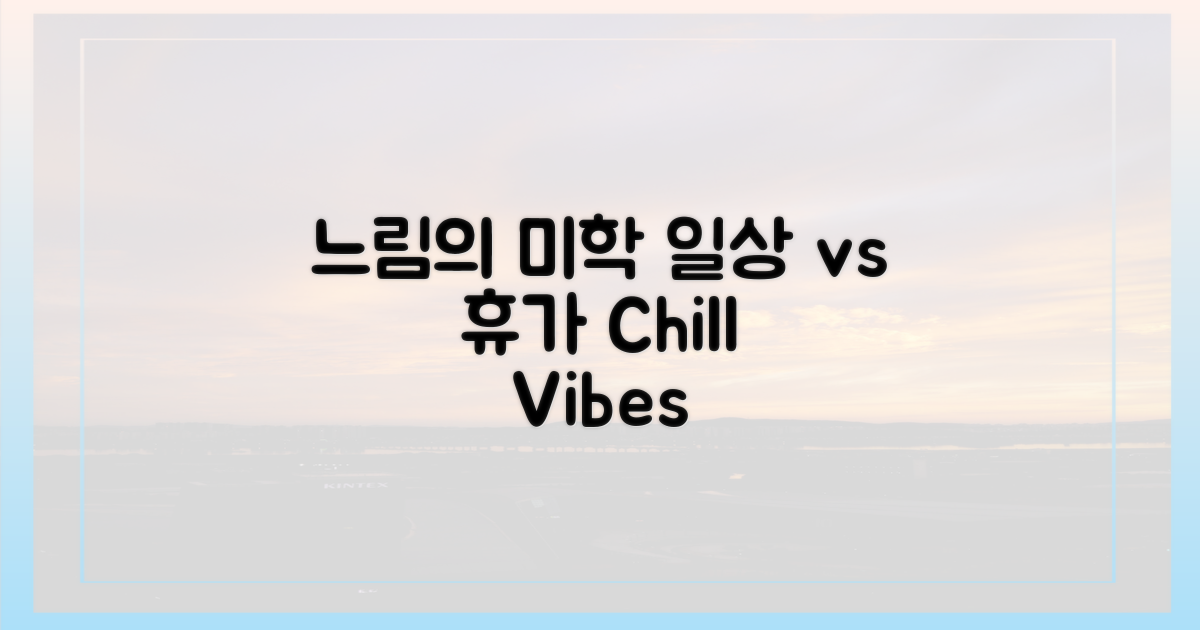 느림의 미학, 일상 vs 휴가