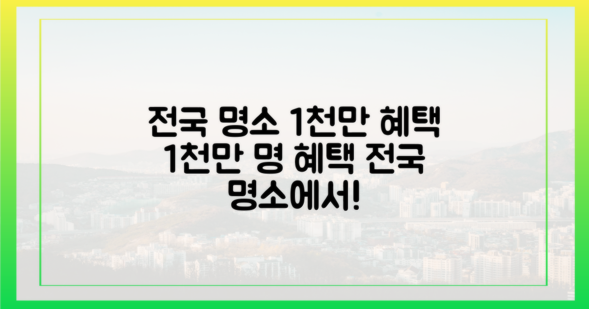 전국 명소 1천만 명 혜택